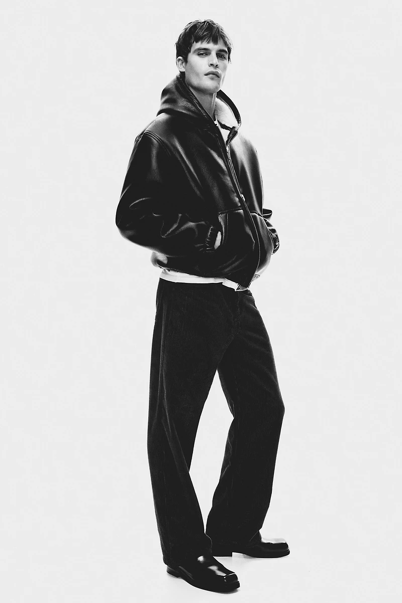 Pantalon décontracté en velours côtelé