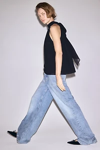 Top avec col écharpe