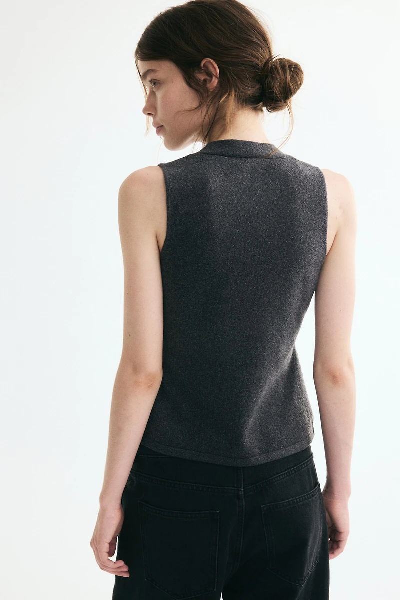 Knit Bow-Collar Top