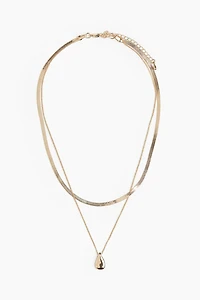 Double-strand Pendant Necklace