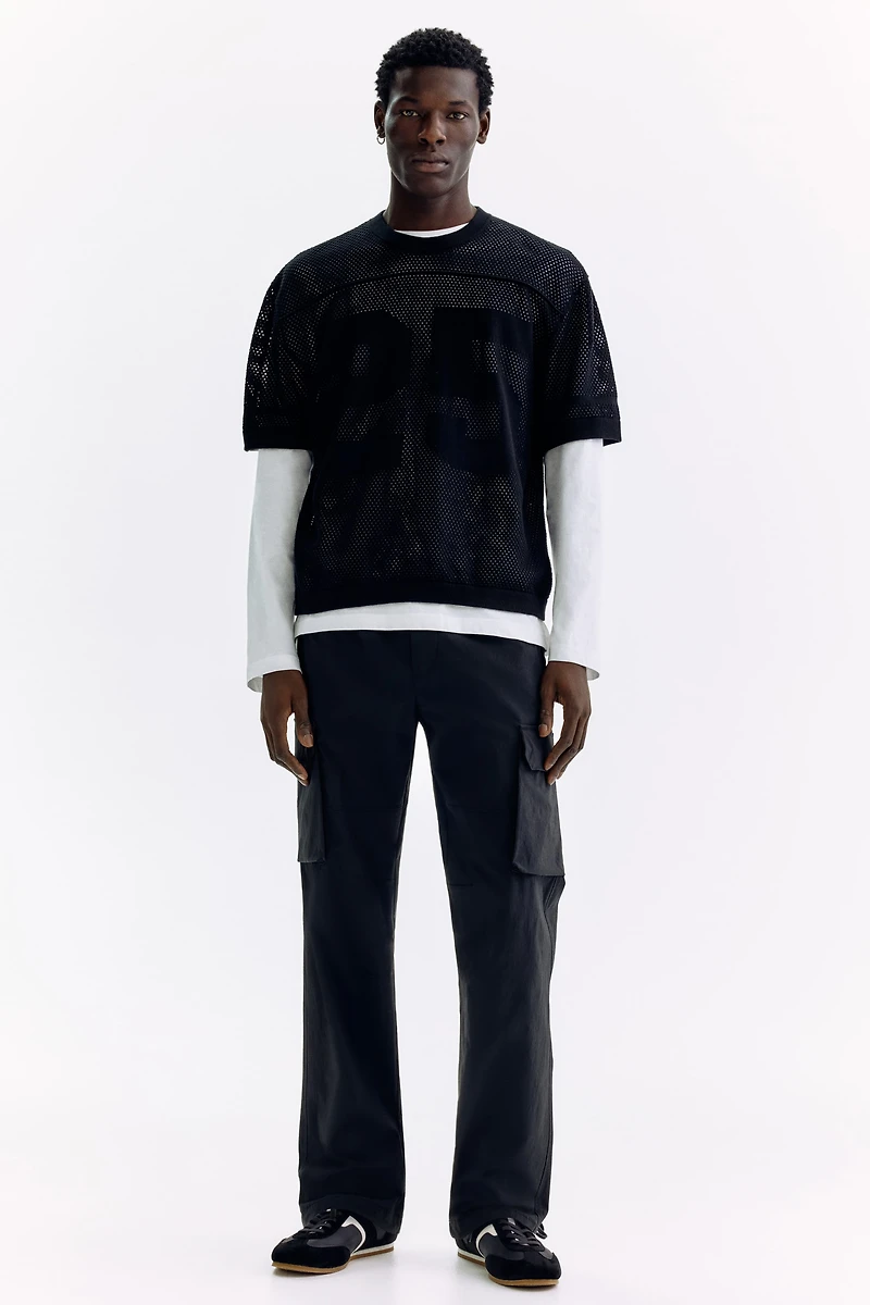 Regular Fit Nylon cargo trousers