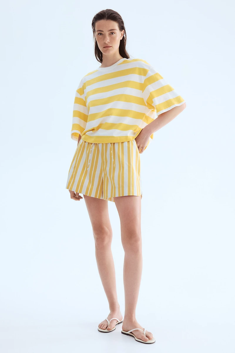 Cotton Shorts with Drawstring