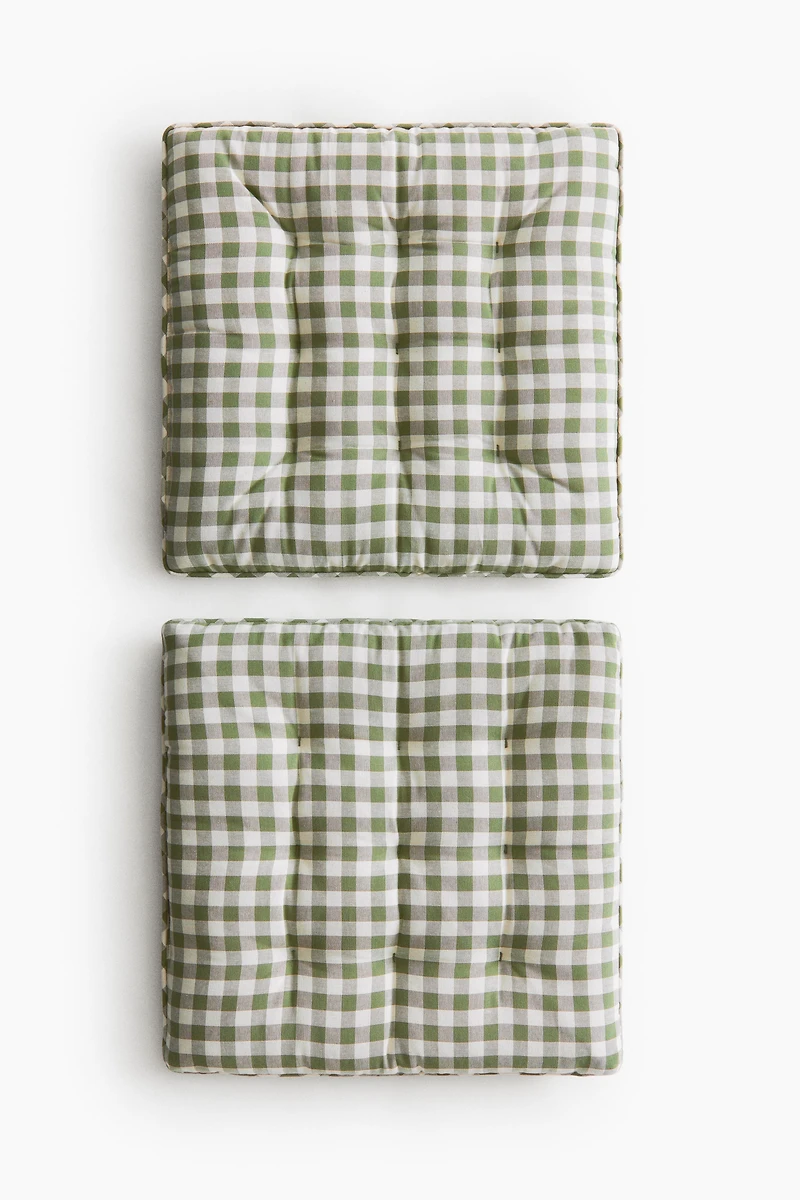 Lot de 2 coussins d'assise en coton