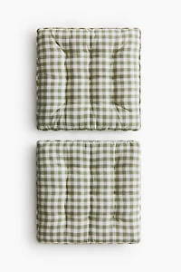 Lot de 2 coussins d'assise en coton