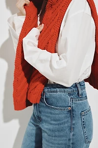 Jean droit taille haute