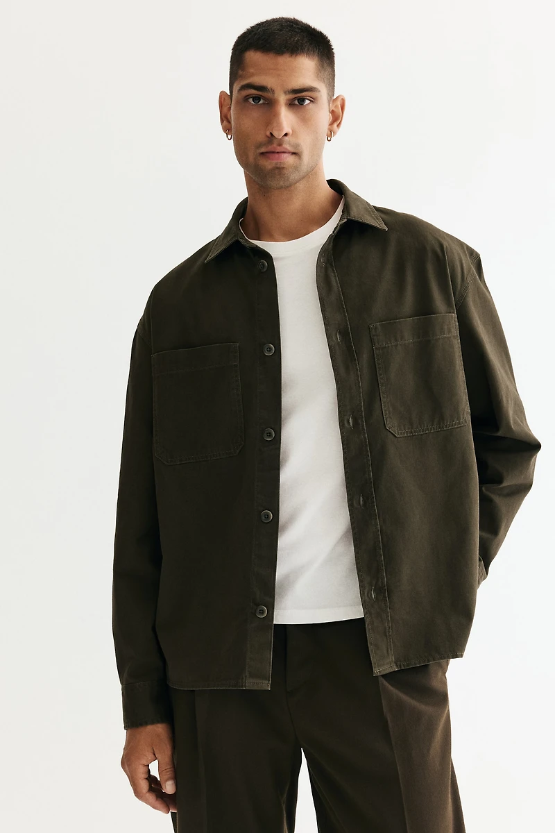Relaxed-Fit Twill Overshirt