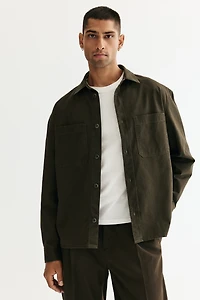 Relaxed-Fit Twill Overshirt