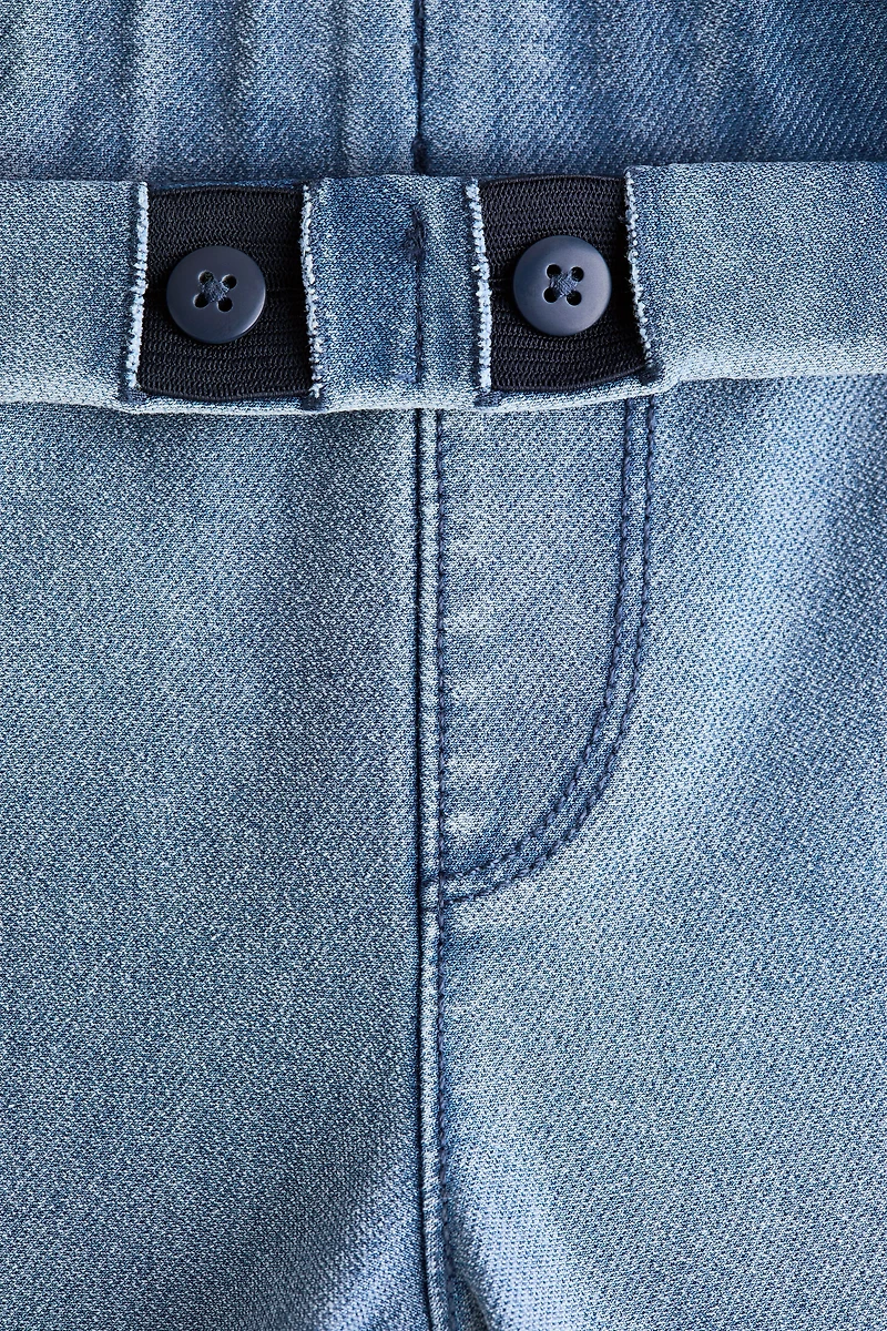 Pantalon large façon denim