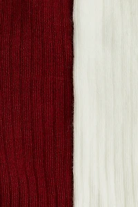 2-Pack Ribbed Tights