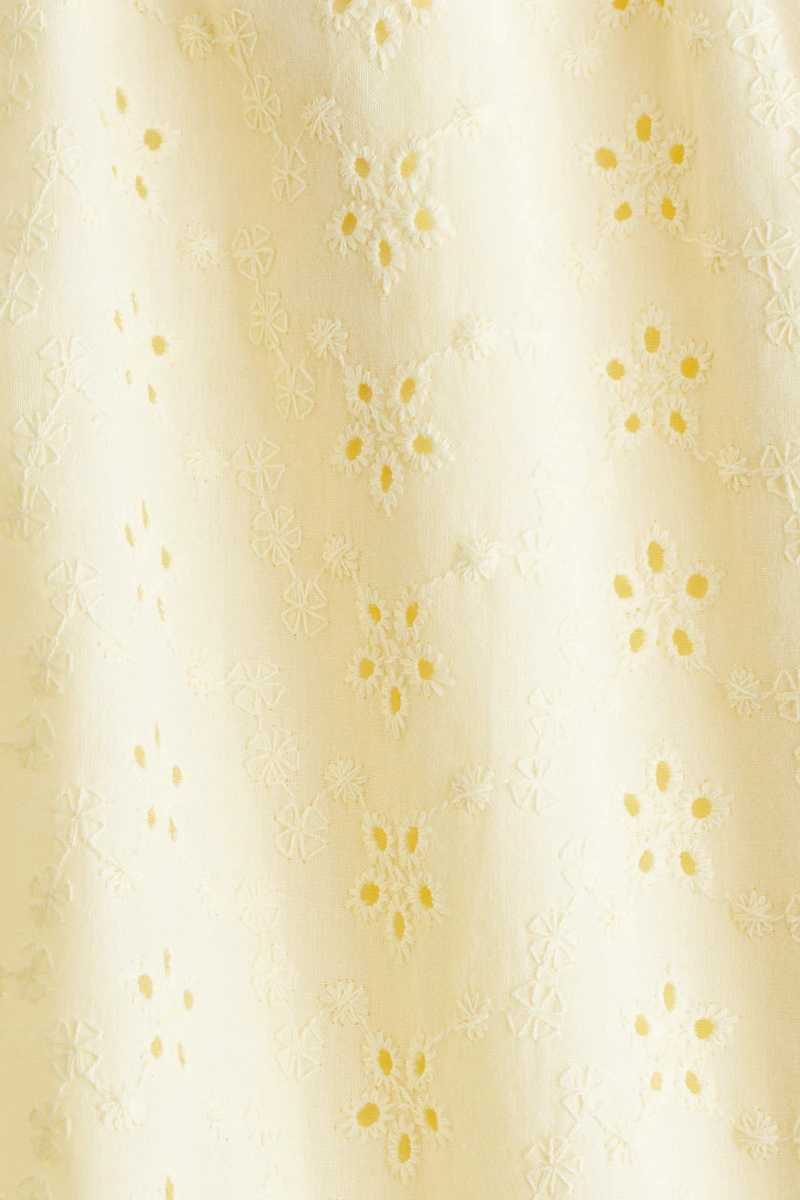 High-Waist Eyelet-Embroidered Shorts