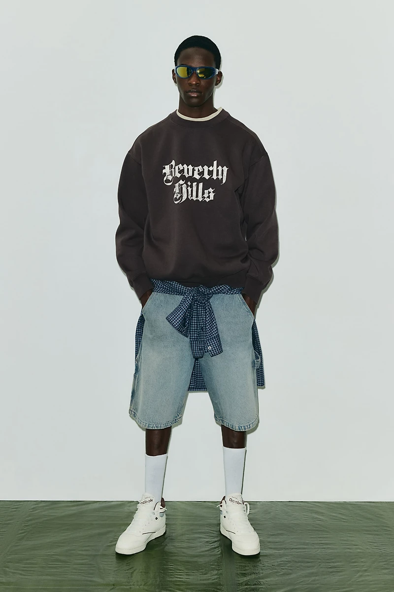 Loose Fit Printed Sweatshirt