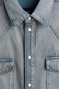 Oversized-Fit Denim Shirt