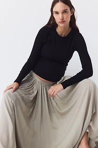 MAMA Ribbed Jersey Top