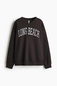 Oversized V-Neck Sweatshirt