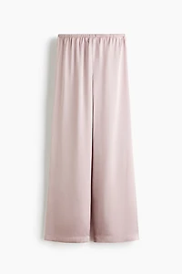 Wide-Leg Satin Pants