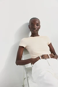 T-shirt ajusté en viscose