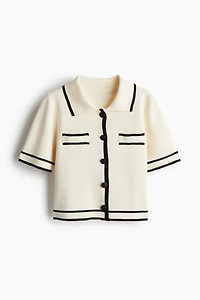 Chandail en maille fine avec col