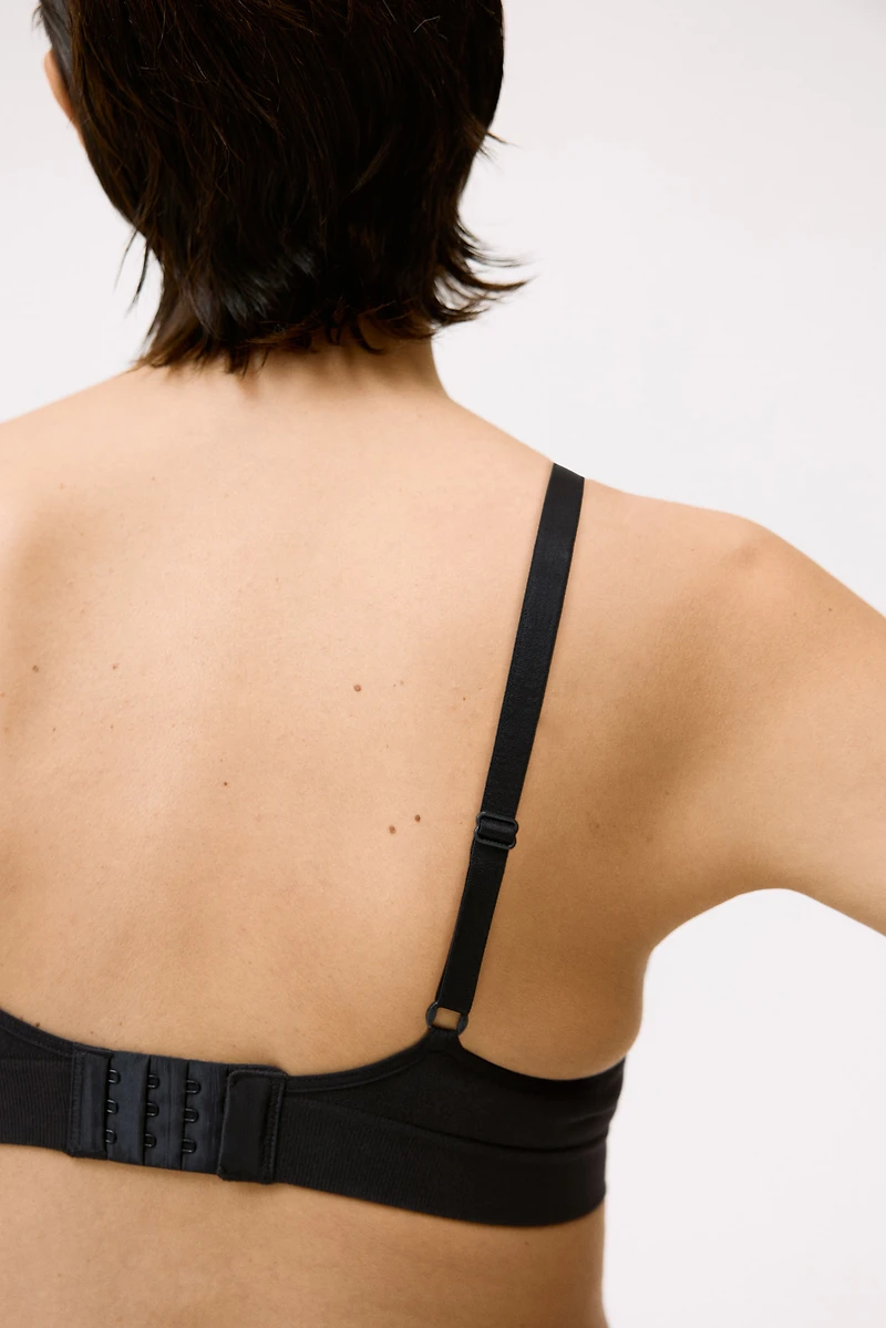 MAMA Seamless Padded Cotton-Blend Nursing Bra