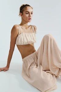 Balloon-Leg Pants with Drawstring