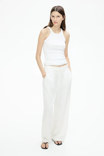 Linen-Blend Pants