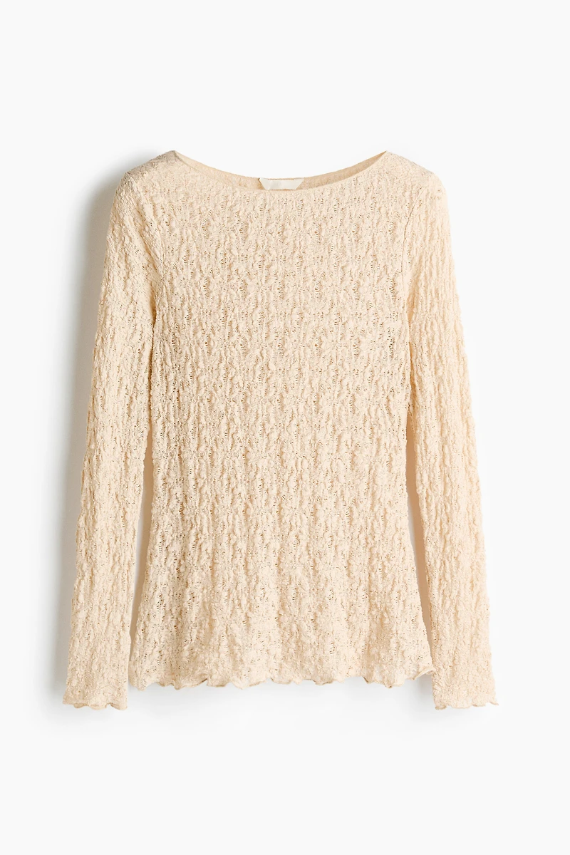 Lace-Look Jersey Top