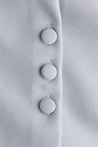 Button-Front Peplum Top