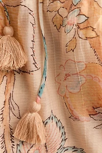 Balloon-Leg Tie-Strap Jumpsuit