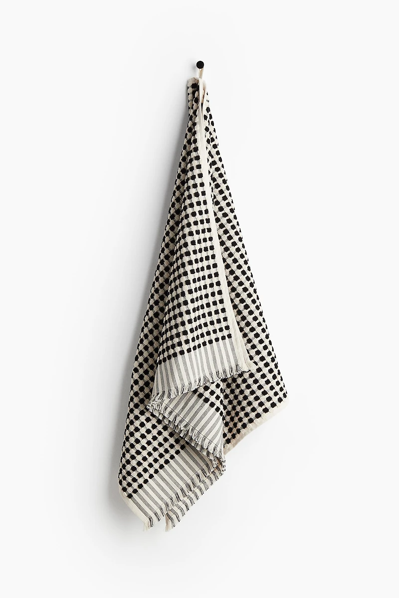 Patterned Cotton Terry Bath Towel