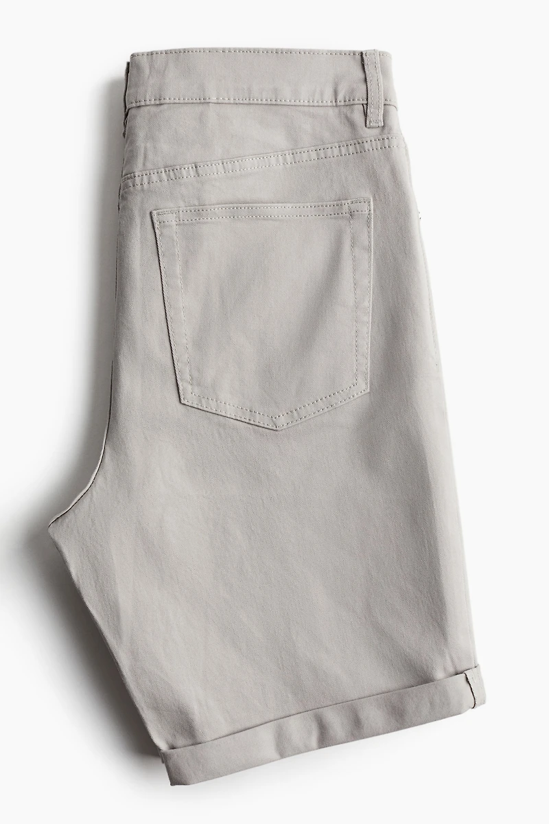 Short Coupe amincie en tissu croisé de coton