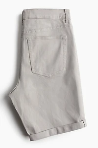 Short Coupe amincie en tissu croisé de coton
