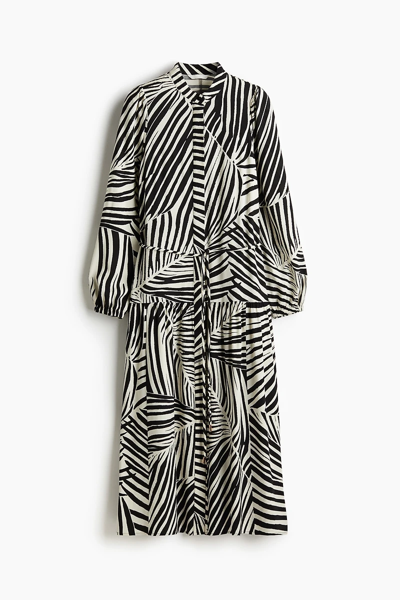 Long Puff-Sleeved Dress