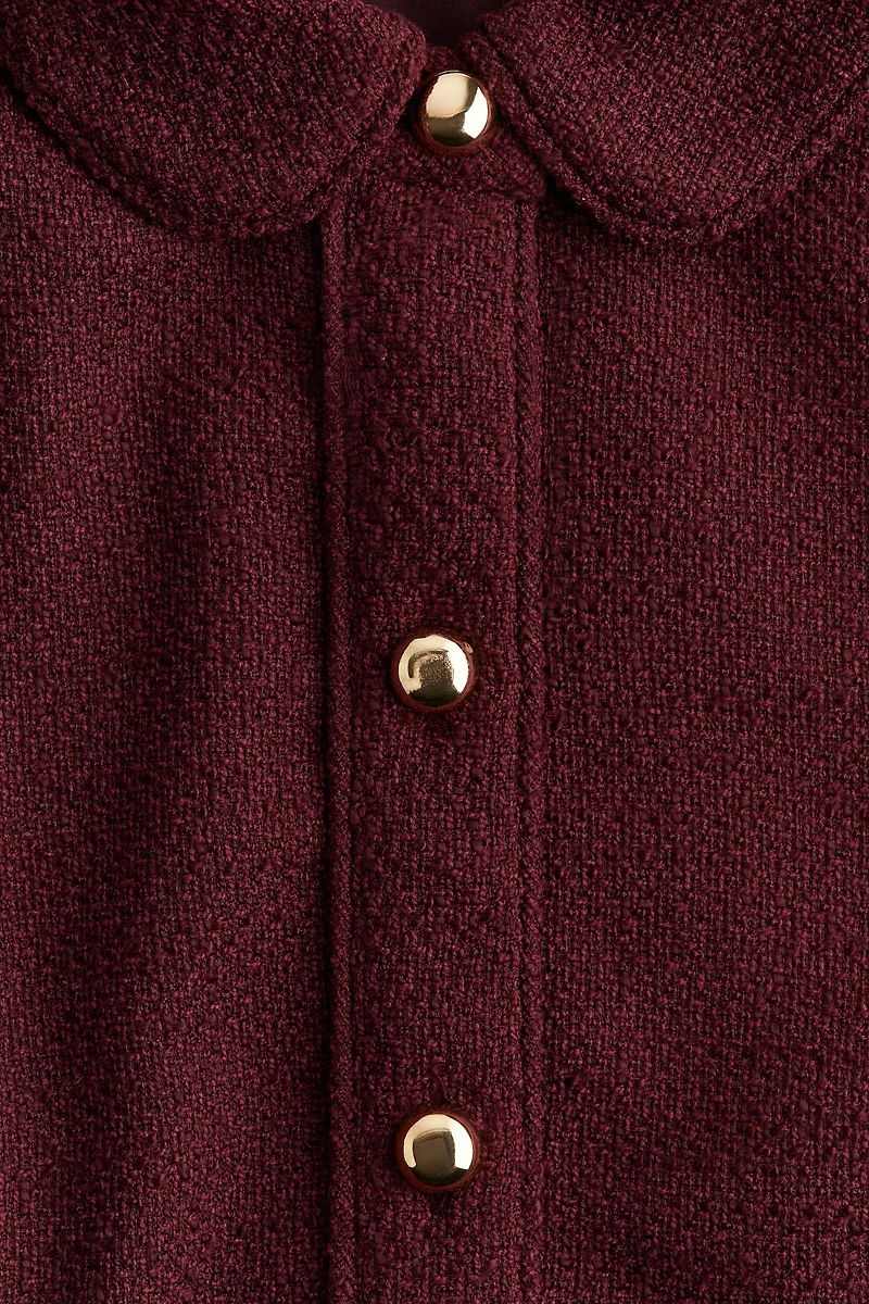 Bouclé Dress with Collar