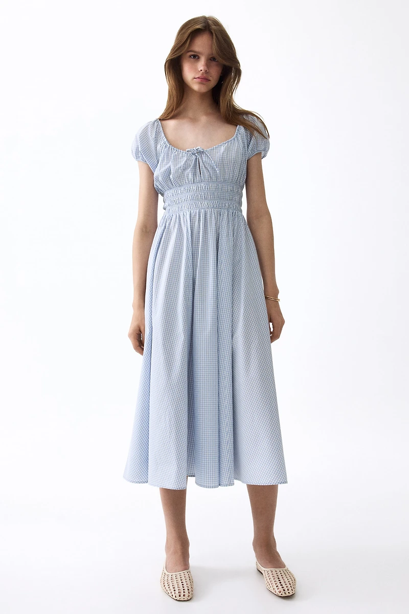 Smocked-Waist Dress