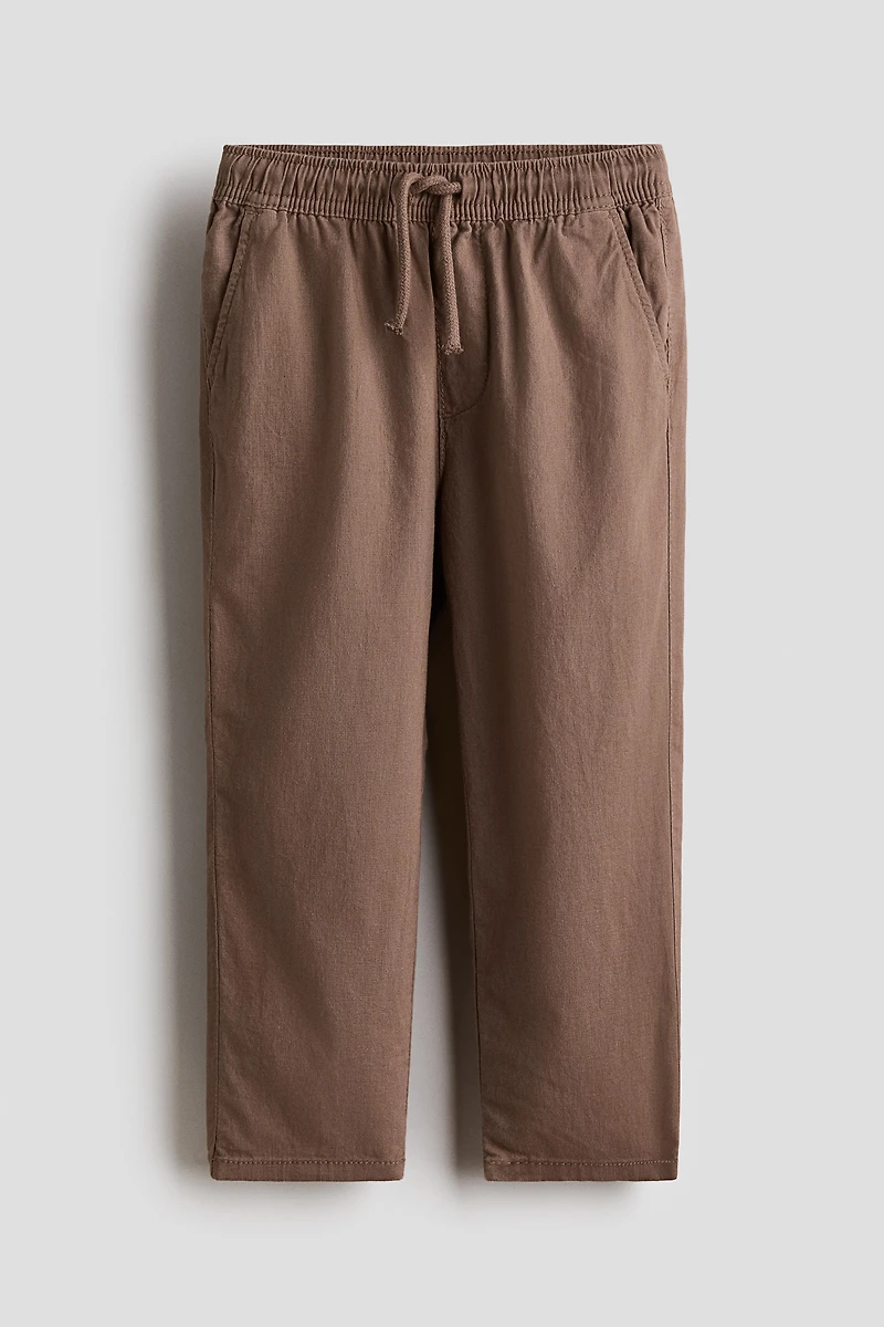 Linen-Blend Pants