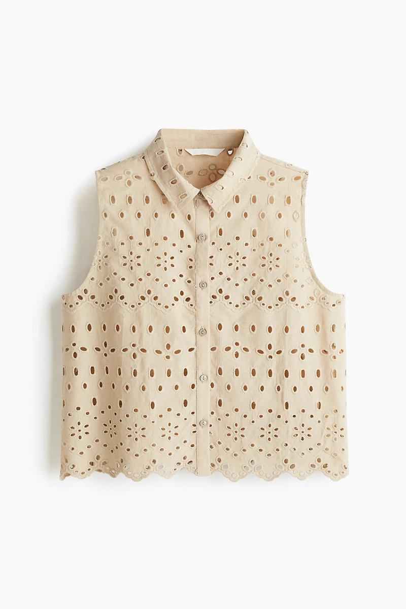 Eyelet-Embroidered Shirt