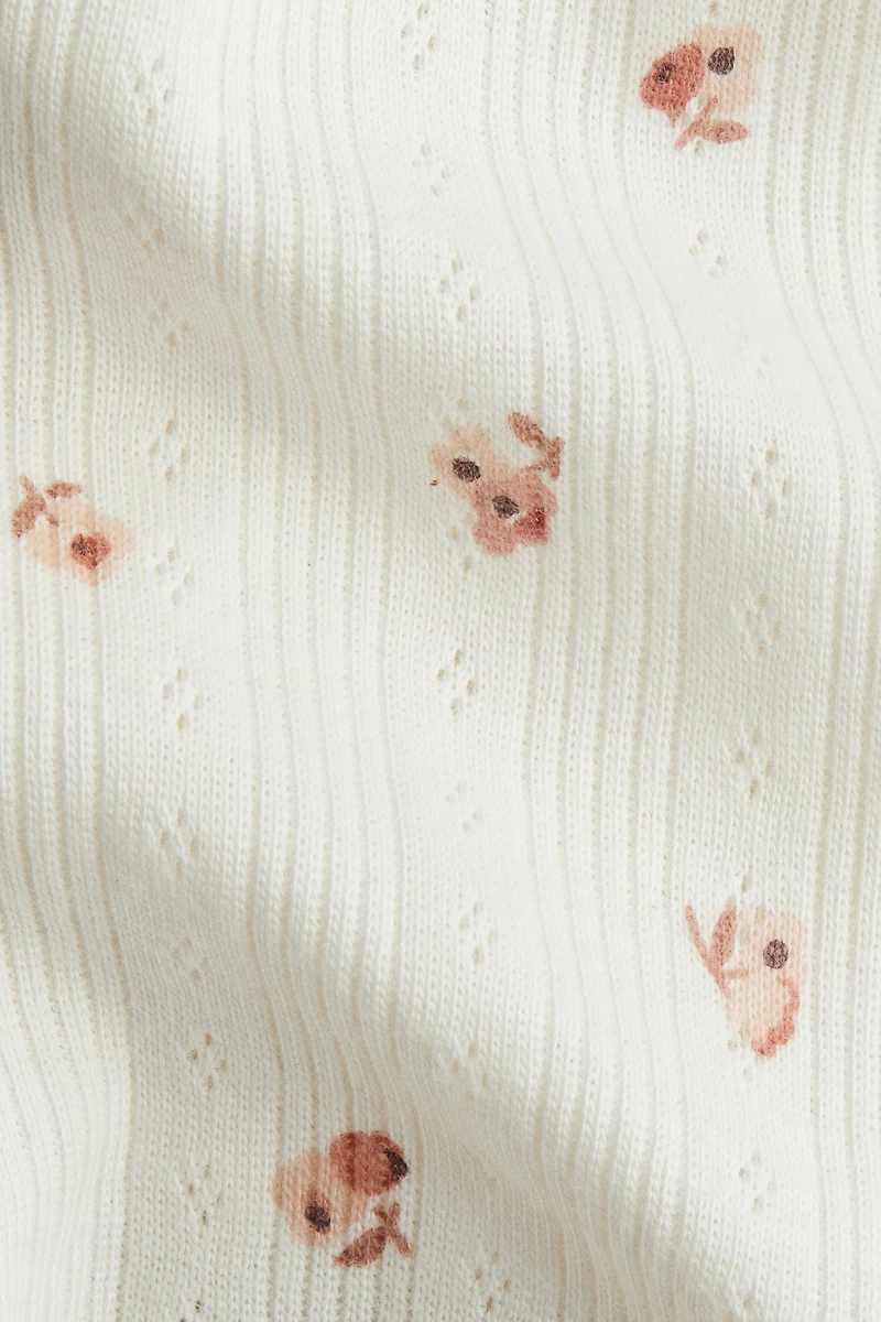 Ensemble 2 pièces en pointelle de coton