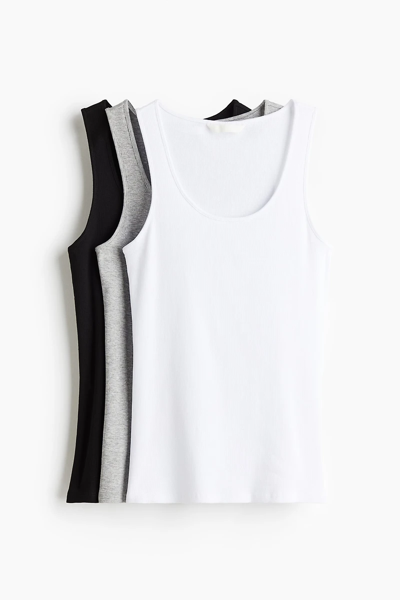 3-Pack Ribbed Tank Tops