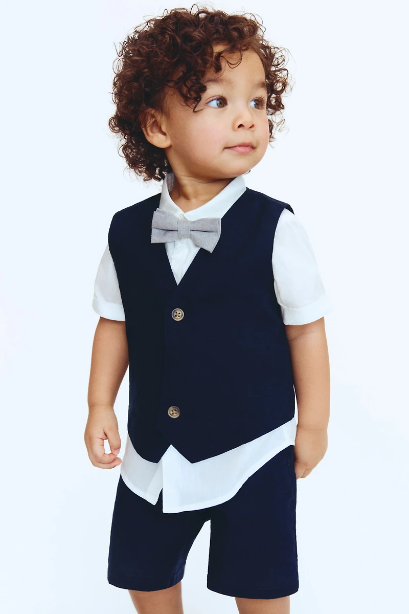 4-Piece Linen-Blend Dressy Set