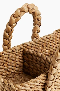 Panier de rangement en jonc de mer