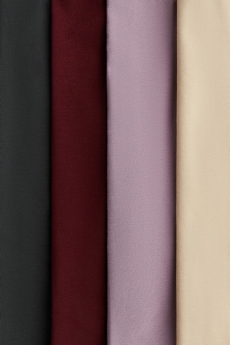 Lot de 4 leggings en jersey coton