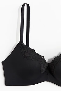 Microfiber and Lace Push-Up Bra
