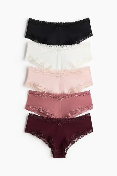 Lot de 5 culottes Hipster en microfibre