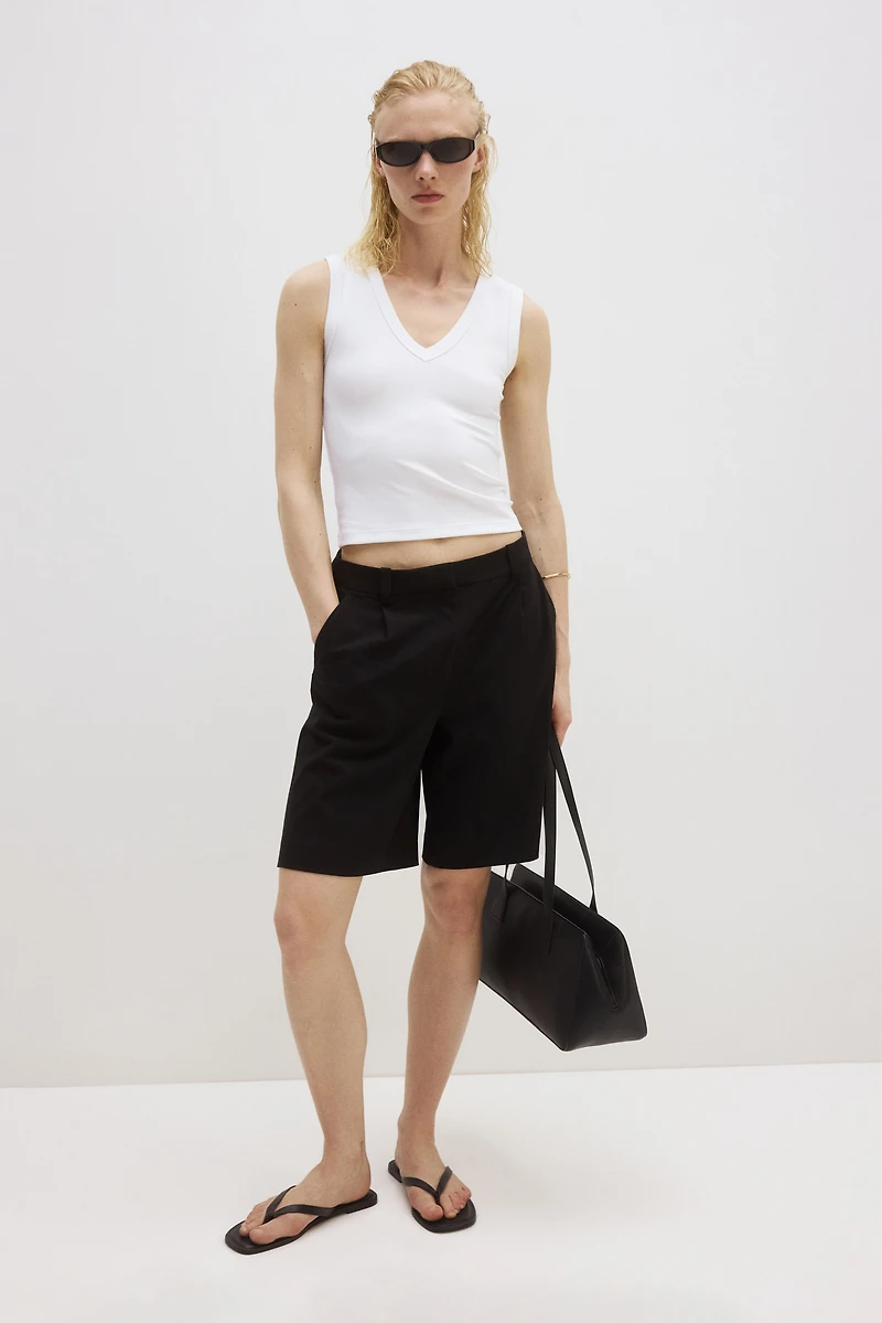 Camisole côtelée rafraîchissante ajustée