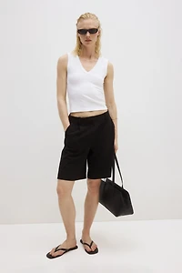 Camisole côtelée rafraîchissante ajustée