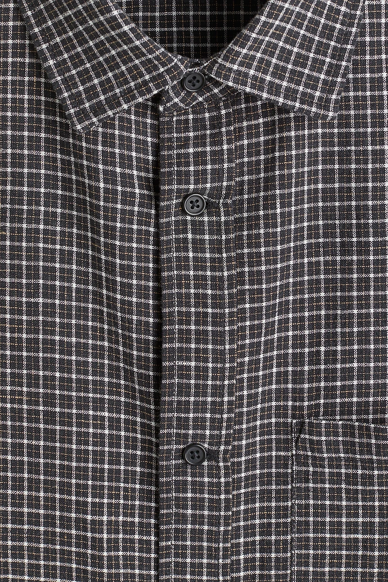 Oversized-Fit Short-Sleeved Linen-Blend Shirt