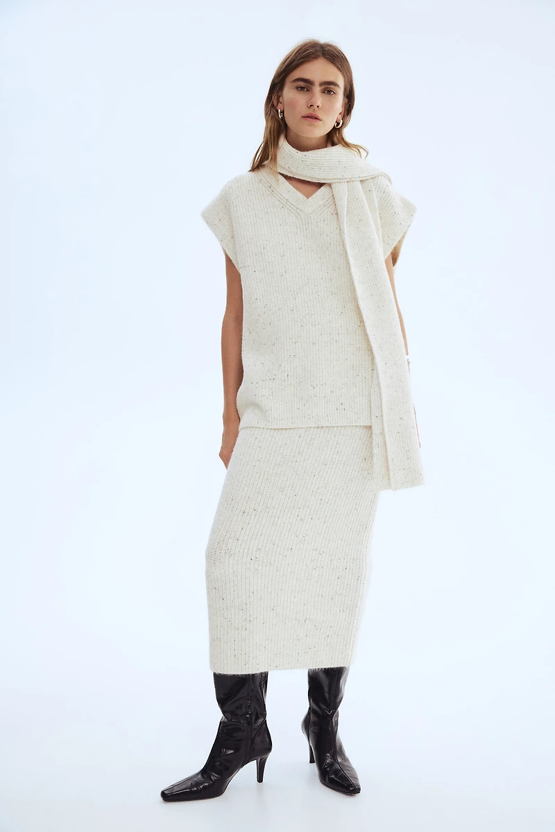 Chandail sans manches avec col cravate