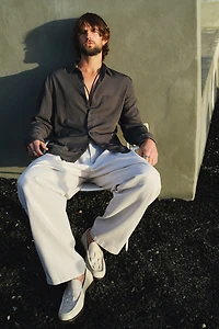 Loose-Fit Satin Shirt