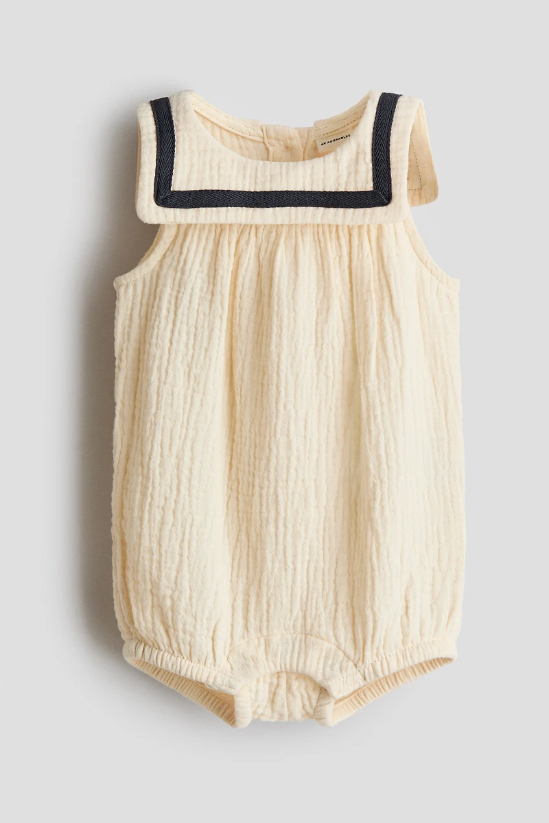 Cotton Sailor Romper Suit