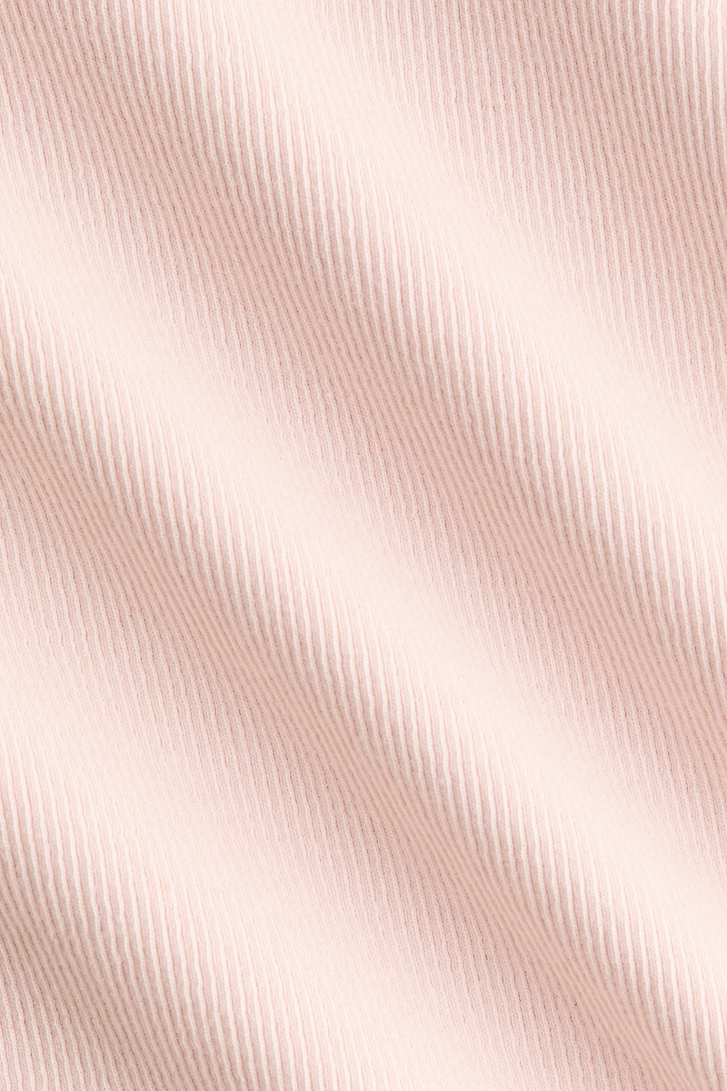 Ribbed Lace-Inset Top