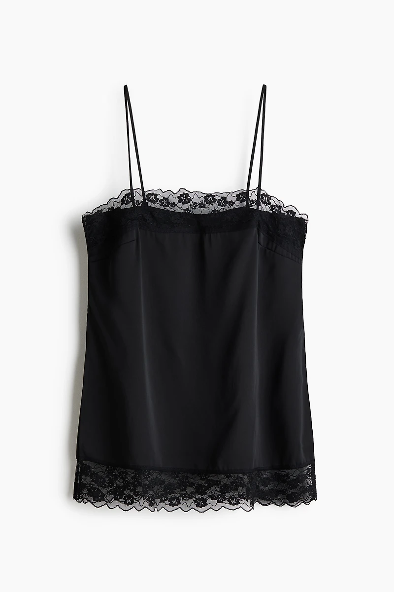 Lace-Trimmed Camisole Top